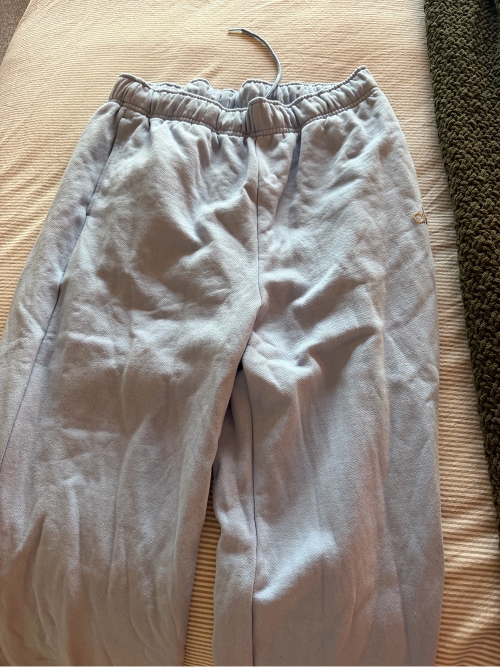 ALO Yoga Women's Boot Cut Sweatpants in Light Blue